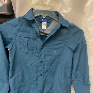REI boy’s Teal Shirt button down shirt